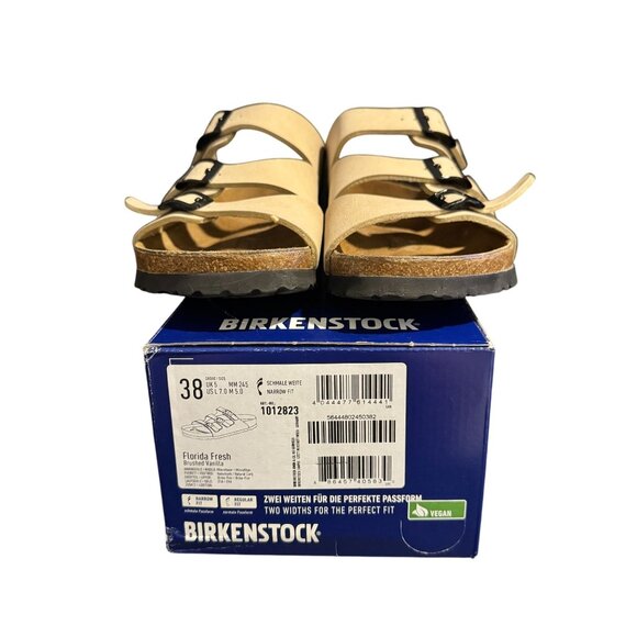 Birkenstock Birki's Florida Fresh Brushed Vanilla 3 Strap Sandals Womens Size 38 - Picture 10 of 10